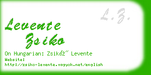 levente zsiko business card